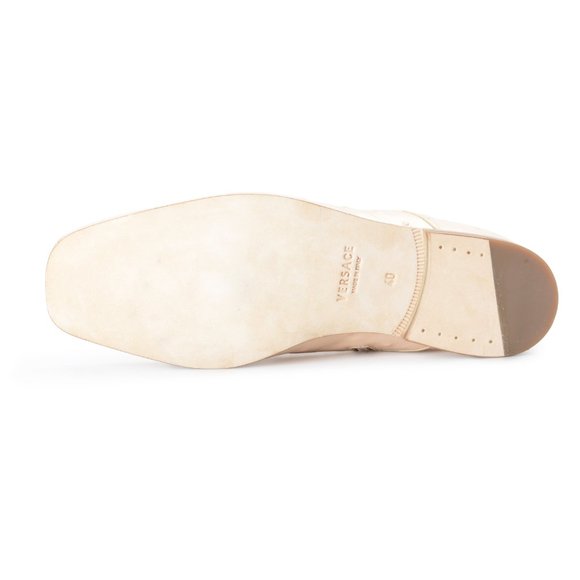 Versace Men Beige Ostrich Skin Leather Ankle Boots main image 7